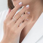 Серебряное кольцо "Сердце" 112306 от ювелирного магазина Оникс