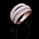 Женское кольцо из белого и желтого золота с фианитами к03307 от ювелирного магазина Оникс - 4