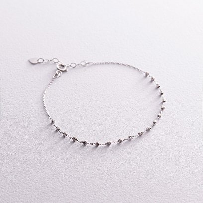 Браслет "Шарики" в белом золоте б05190