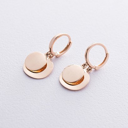 Золотые серьги Монетки с06521