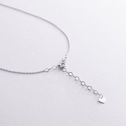 Колье "Ласточка" в белом золоте кол02365 №12