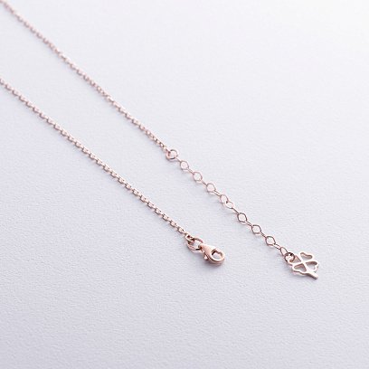 Кольє "Конюшина" в червоному золоті (онікс) кол02484 №5