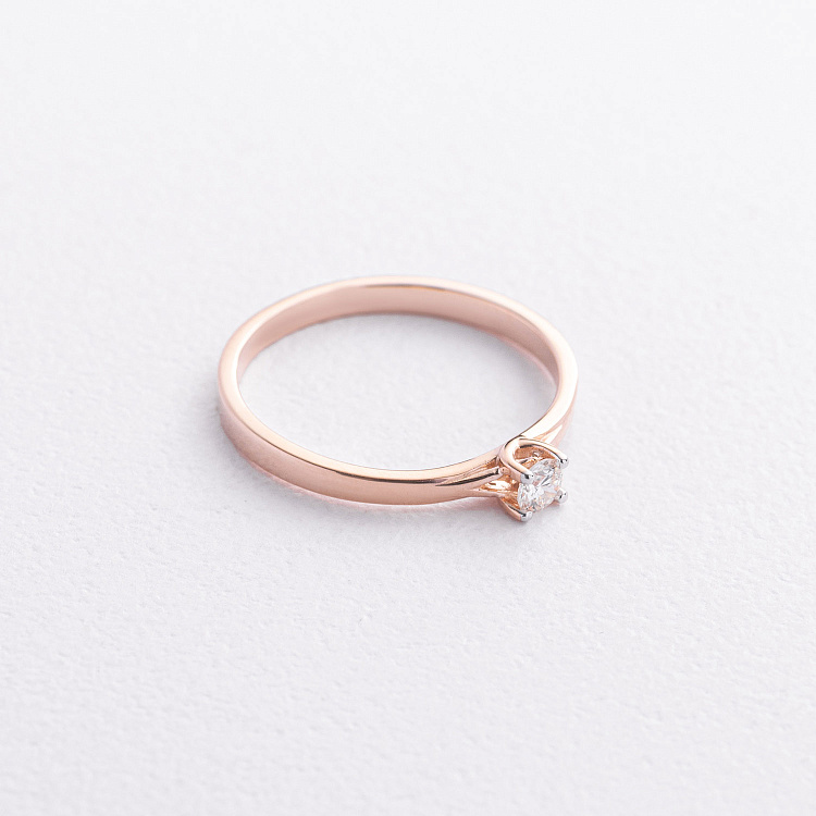 Заручальна золота каблучка з діамантом 101-10014(3.0)ч від ювелірного магазину Онікс - 4