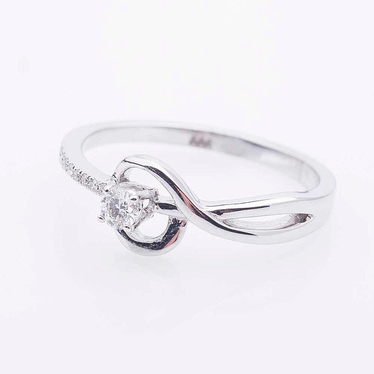 Золота каблучка з діамантами S00173R - 1 Золота каблучка з діамантами S00173R від ювелірного магазину Онікс - 1