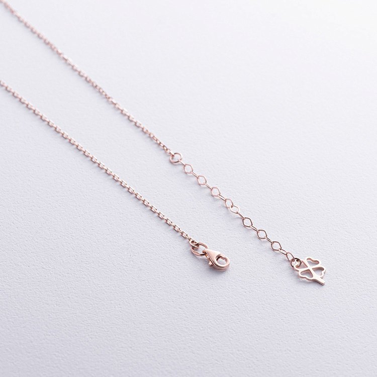 Кольє "Конюшина" в червоному золоті (онікс) кол02484 від ювелірного магазину Онікс - 4