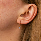 Сережки в червоному золоті (фіаніти) с09183 от ювелирного магазина Оникс - 3