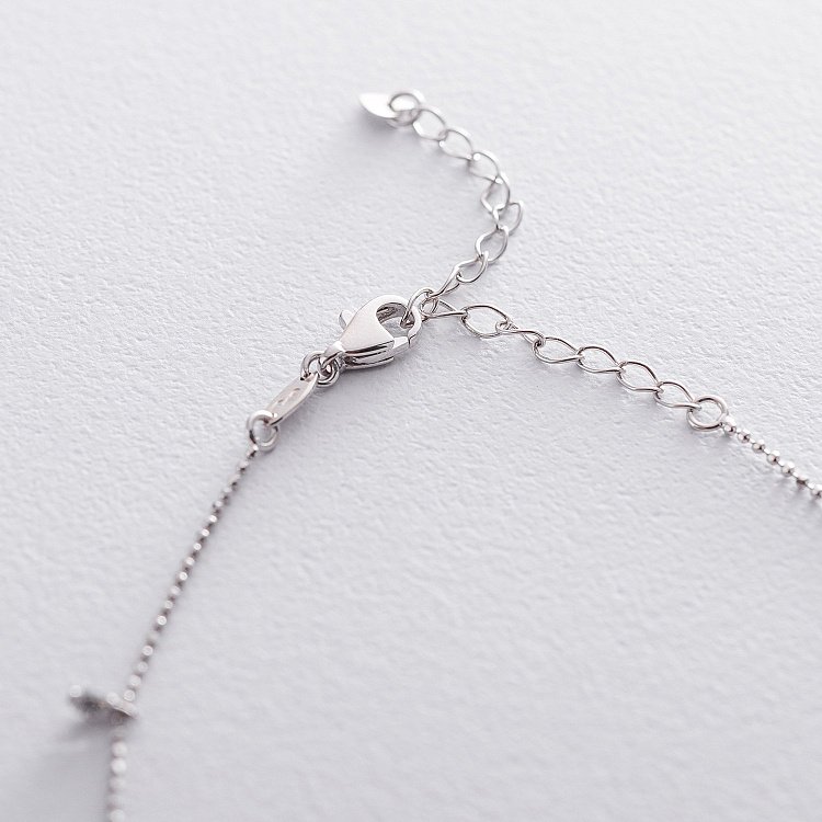 Золотое колье с фианитами кол01517 от ювелирного магазина Оникс - 5