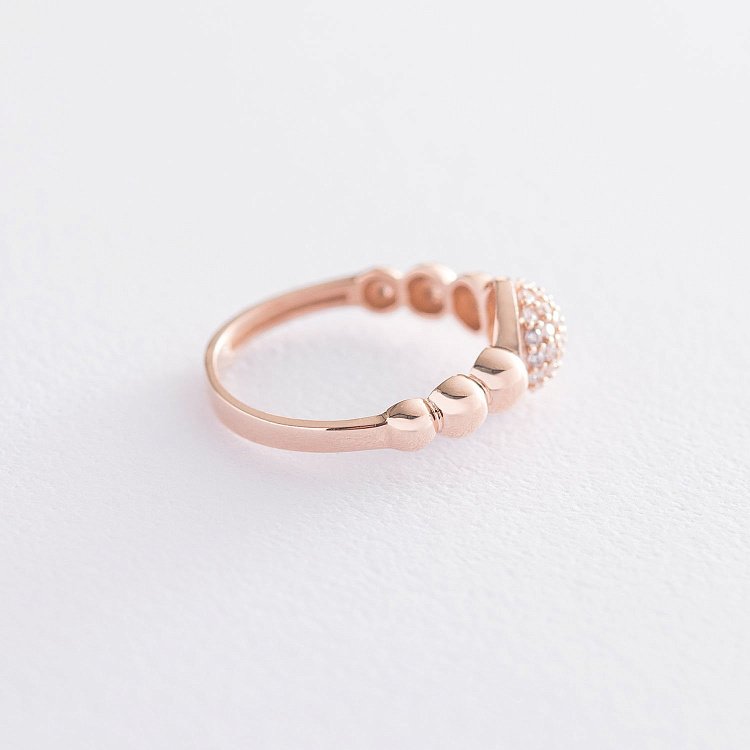 Золотое кольцо с фианитами к06530 от ювелирного магазина Оникс - 2