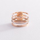 Золотое кольцо с фианитами к05245 от ювелирного магазина Оникс - 1