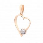 Золота підвіска "Серце" (діаманти) пб01862ч от ювелирного магазина Оникс
