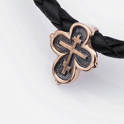 Золотой крестик с чернением п02666 №3