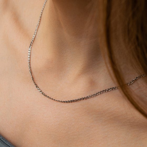 Серебряная цепочка (плетение Нонна) рс106319 №2