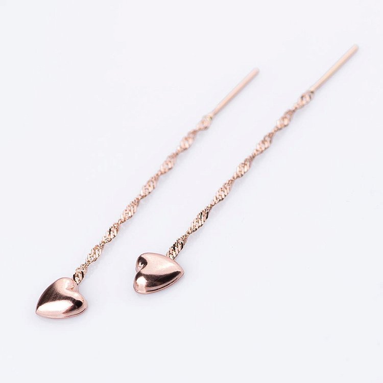 Золотые серьги "Сердечки" с04551 от ювелирного магазина Оникс