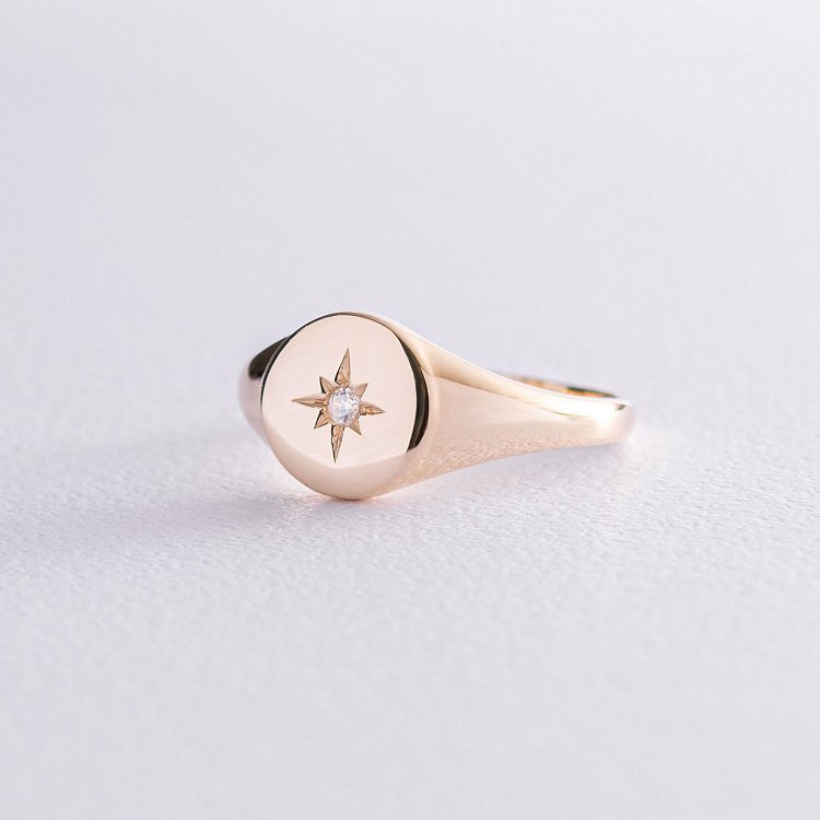 Золотое кольцо "Полярная звезда" к06742 от ювелирного магазина Оникс - 12