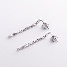 Сережки - пусети в білому золоті (діаманти) сб0699nl от ювелирного магазина Оникс - 2