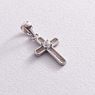 Срібний хрестик з фіанітами (родій) 132011 от ювелирного магазина Оникс