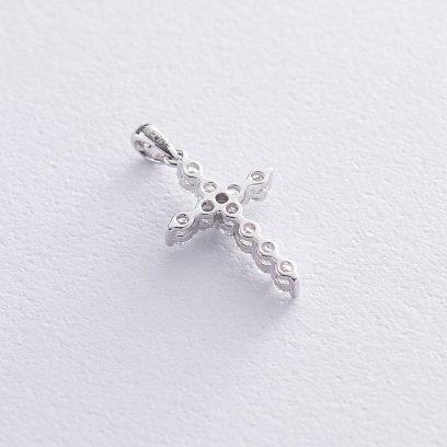 Золотой крестик с бриллиантами пб0236ri №3