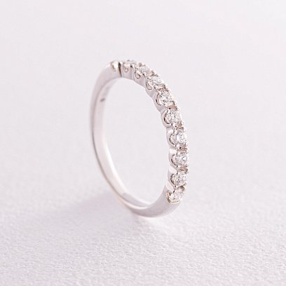 Золота каблучка з доріжкою каменів (діаманти) кб0439cha