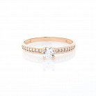 Золотое помолвочное кольцо с фианитами к05847 от ювелирного магазина Оникс - 2