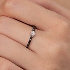 Золотое кольцо с белым и черными бриллиантами кб0472di от ювелирного магазина Оникс - 6