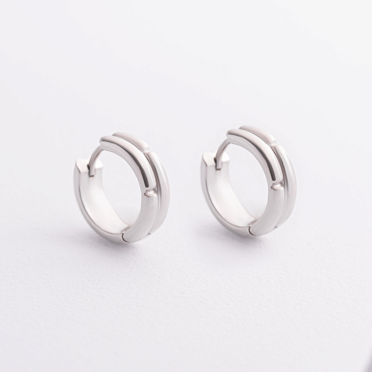 Срібні сережки - кільця 7456р від ювелірного магазину Онікс