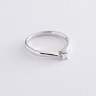 Помолвочное кольцо в белом золоте (фианит) к06254 от ювелирного магазина Оникс - 2