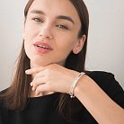 Золотий браслет з фіанітами б02238 от ювелирного магазина Оникс - 2