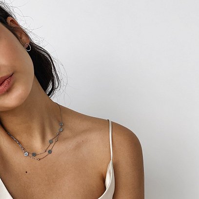 Серебряные серьги "Круговорот" 1.4 см 122491 №17