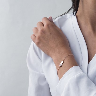 Золотой браслет "Мальчик" с фианитами б02546 №2