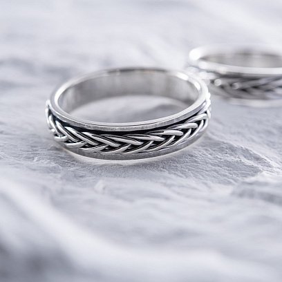 Чоловічий срібний перстень "Антистрес" (чорніння) TR-01-00006 №9