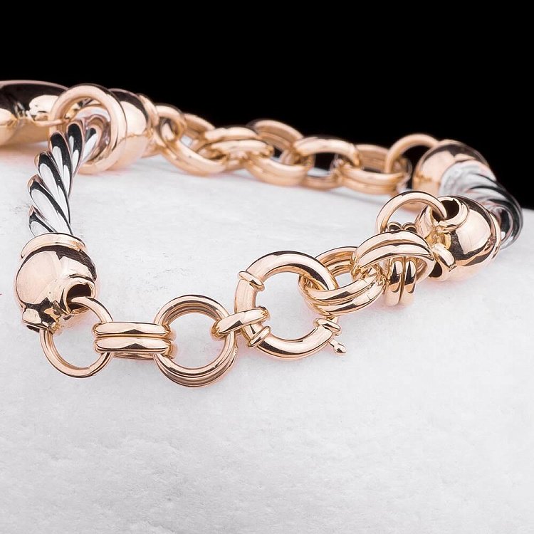 Женский браслет из желтого золота б01797 от ювелирного магазина Оникс - 1