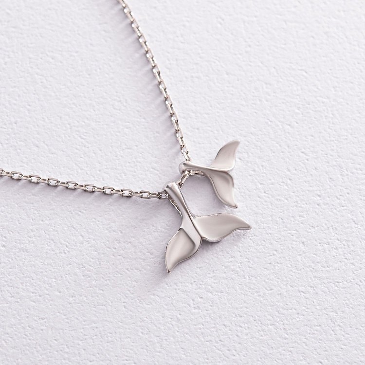 Серебряное колье "Хвост кита" 181057 от ювелирного магазина Оникс