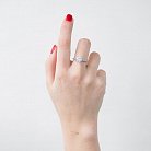 Серебряное помолвочное кольцо (фианиты) 111597 от ювелирного магазина Оникс - 1