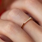 Кольцо "Astrid" в желтом золоте (фианиты) к07567 от ювелирного магазина Оникс - 4