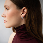 Золоті сережки з діамантами і сапфірами сб0575ca от ювелирного магазина Оникс - 1