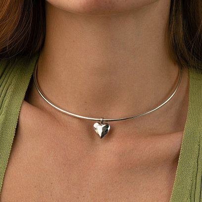 Серебряное колье - чокер (трансформер) 1100N №17