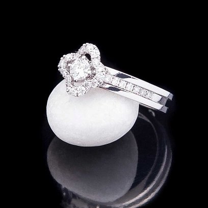 Золотое кольцо с бриллиантами DR16650cha №6