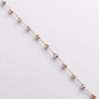 Браслет "Кульки" у жовтому золоті б05516 №2