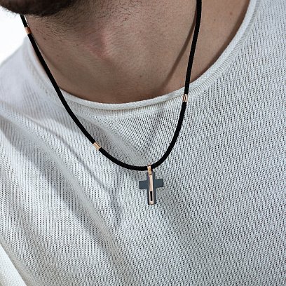 Хрест із червоного золота (циркон, фіаніти) 503-00006/1 №2