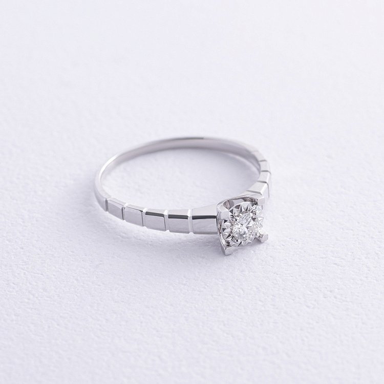 Заручальна золота каблучка з діамантом кб0516cha від ювелірного магазину Онікс - 3