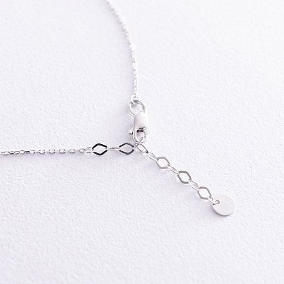 Колье "Монетки" в белом золоте (5 шт) кол01440 №5