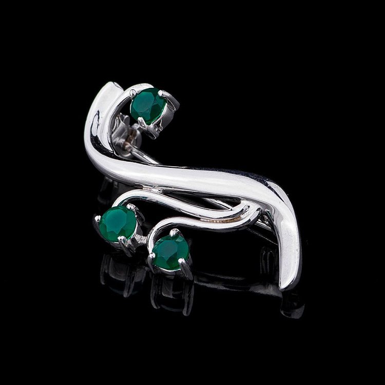 Срібна брошка (топаз) т16061 від ювелірного магазину Онікс