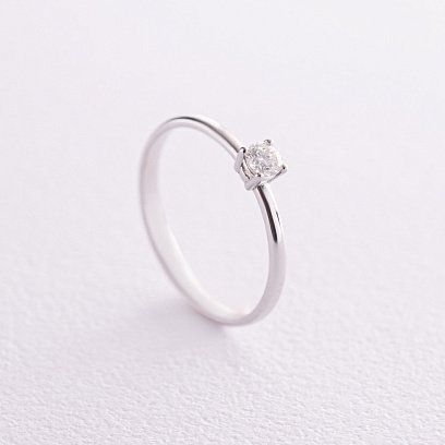 Заручальна золота каблучка з діамантом 227781121