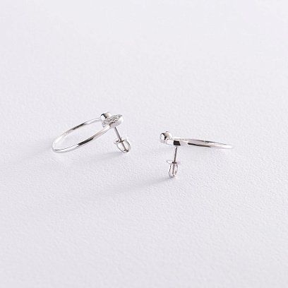 Золотые серьги "Моника" с бриллиантами сб0486м №6