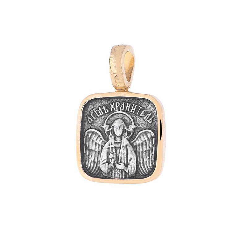 Срібна ладанка (позолота, чорніння) 132291 від ювелірного магазину Онікс - 1