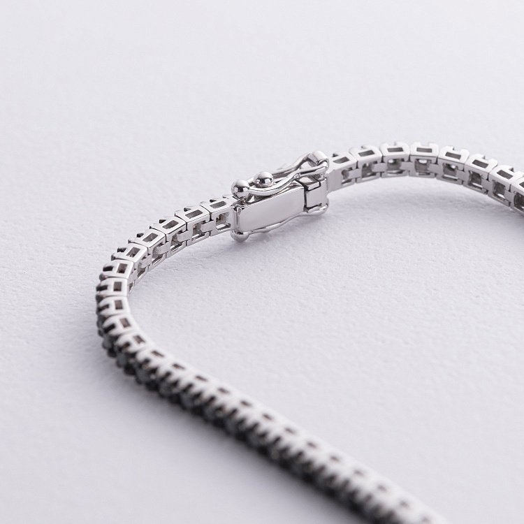 Браслет Теніс у білому золоті з чорними діамантами 542511222 - 4 Браслет Теніс у білому золоті з чорними діамантами 542511222 від ювелірного магазину Онікс - 4