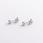 Золоті сережки - пусети з діамантами сб0347di от ювелирного магазина Оникс - 2