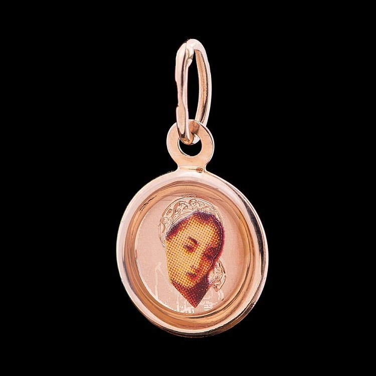 Золотая ладанка с эмалью п01471 от ювелирного магазина Оникс