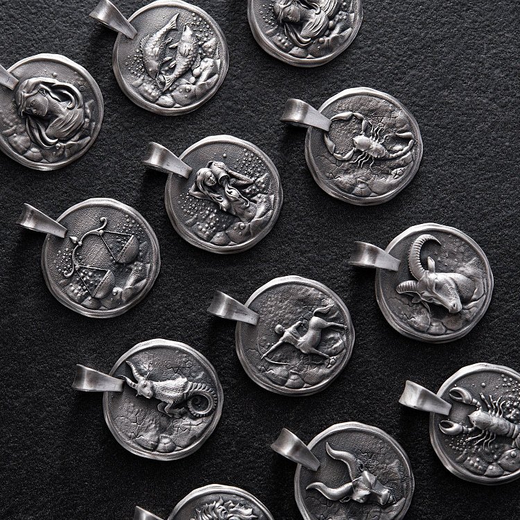 Срібний кулон "Знак зодіаку Риби" 133221риби від ювелірного магазину Онікс - 4