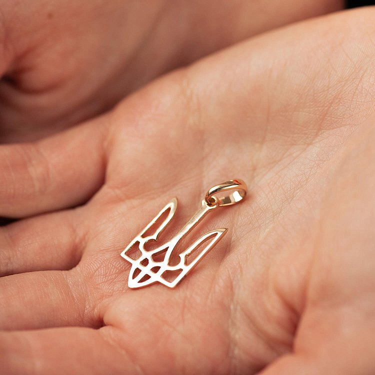 Золота підвіска "Герб України" п01867 від ювелірного магазину Онікс - 1